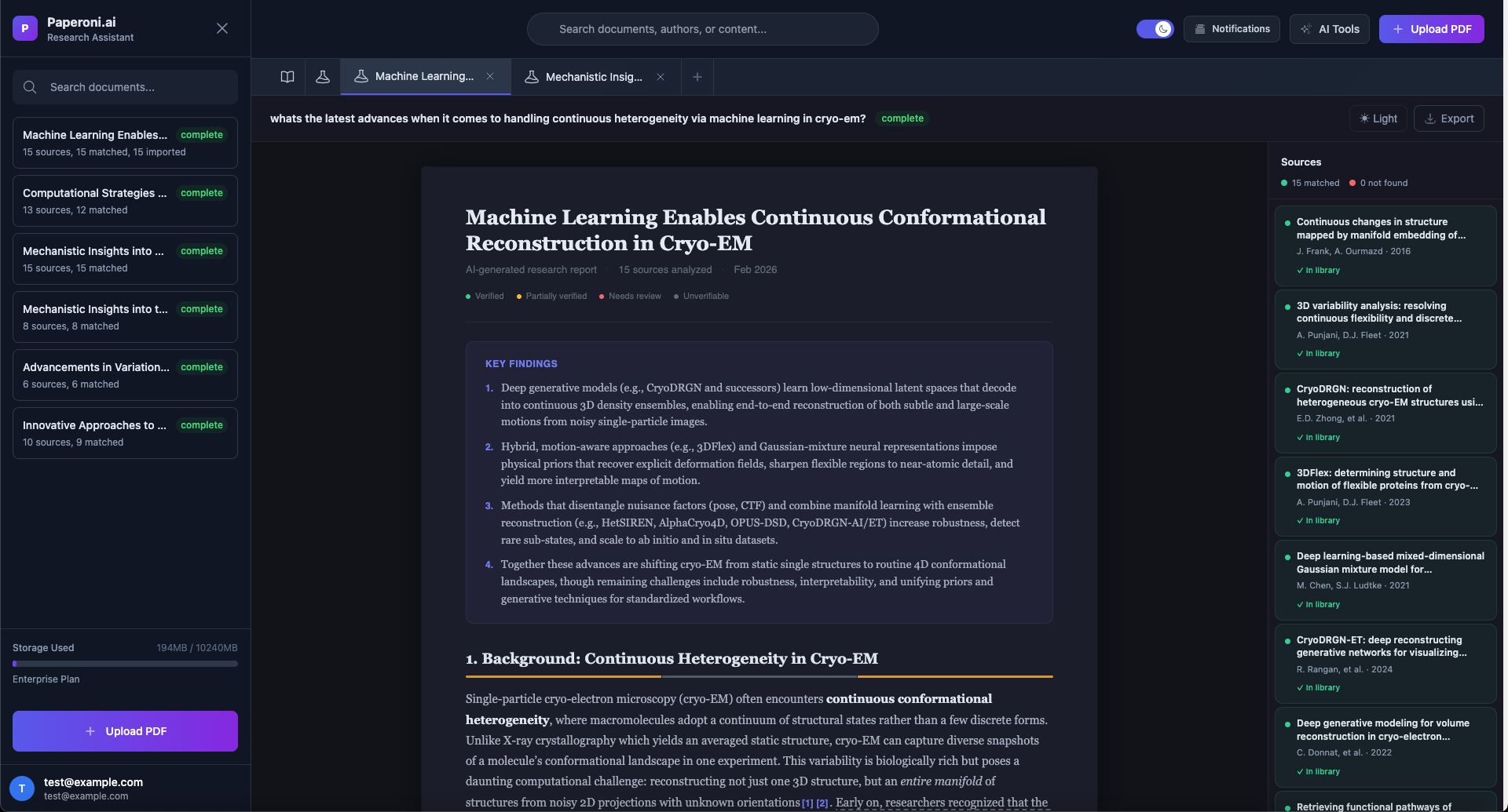 Paperoni.ai — AI Research Assistant generating verified reports with source extraction
